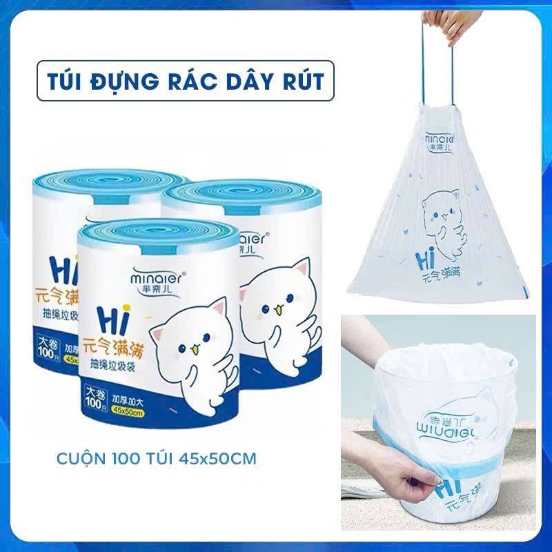 CUỘN TÚI RÁC CÓ QUAI XÁCH HÌNH GẤU