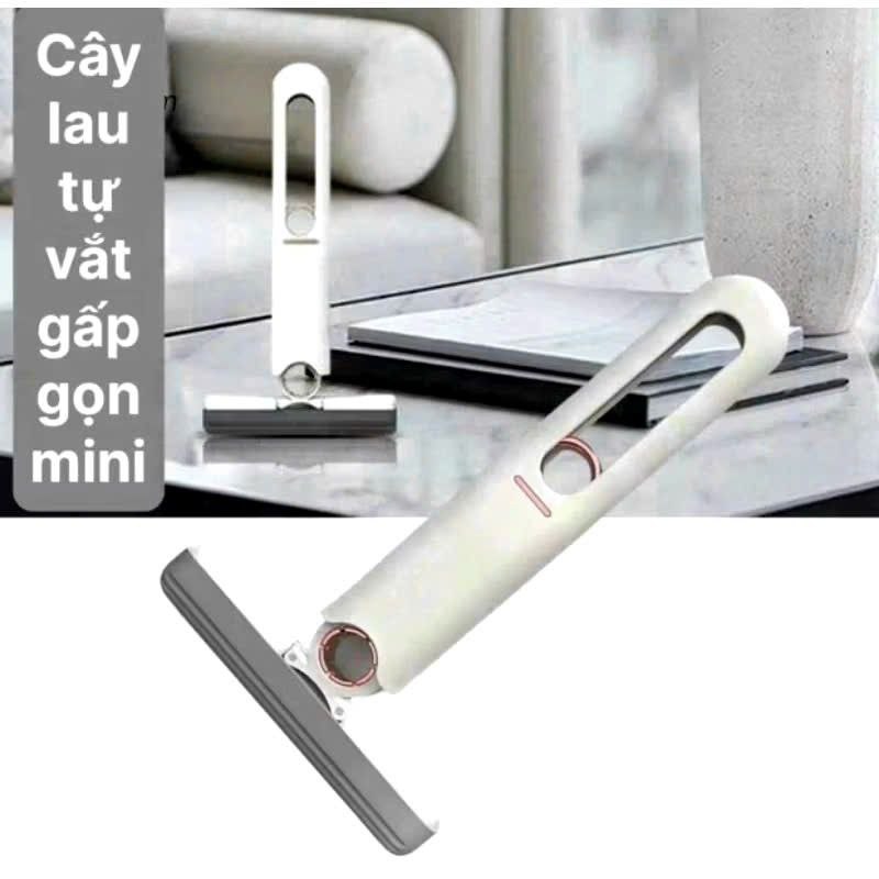 CÂY LAU TỰ VẮT GẤP GỌN MINI – THÔNG MINH, NHANH GỌN, TIỆN DỤNG