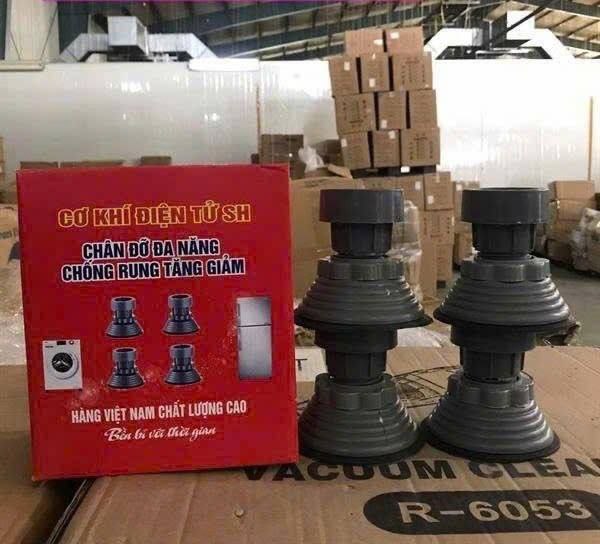 Bộ 4 Chân Đỡ Chống Rung Máy Giặt, Tủ Lạnh Có Thể Tăng Giảm Chiều Cao, Đế Cao Su Chống Trơn Trượt Và Chống Ồn