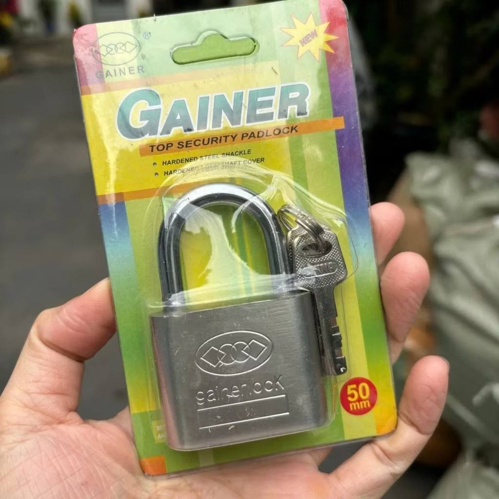 Ổ Khóa Chống Trộm Gainer 50mm Cao Cấp Kèm Chìa