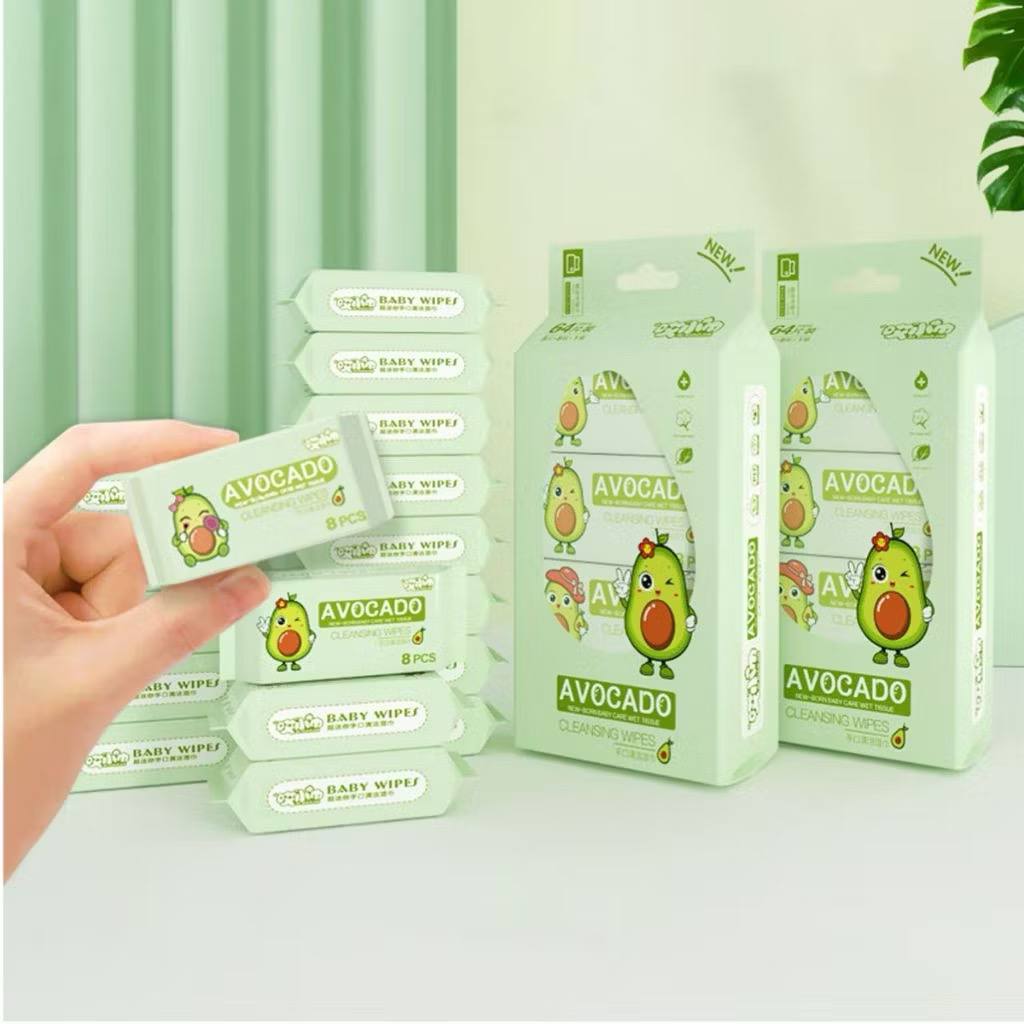 BỊCH 8 GÓI KHĂN ƯỚT MINI SIÊU DỄ THƯƠNG