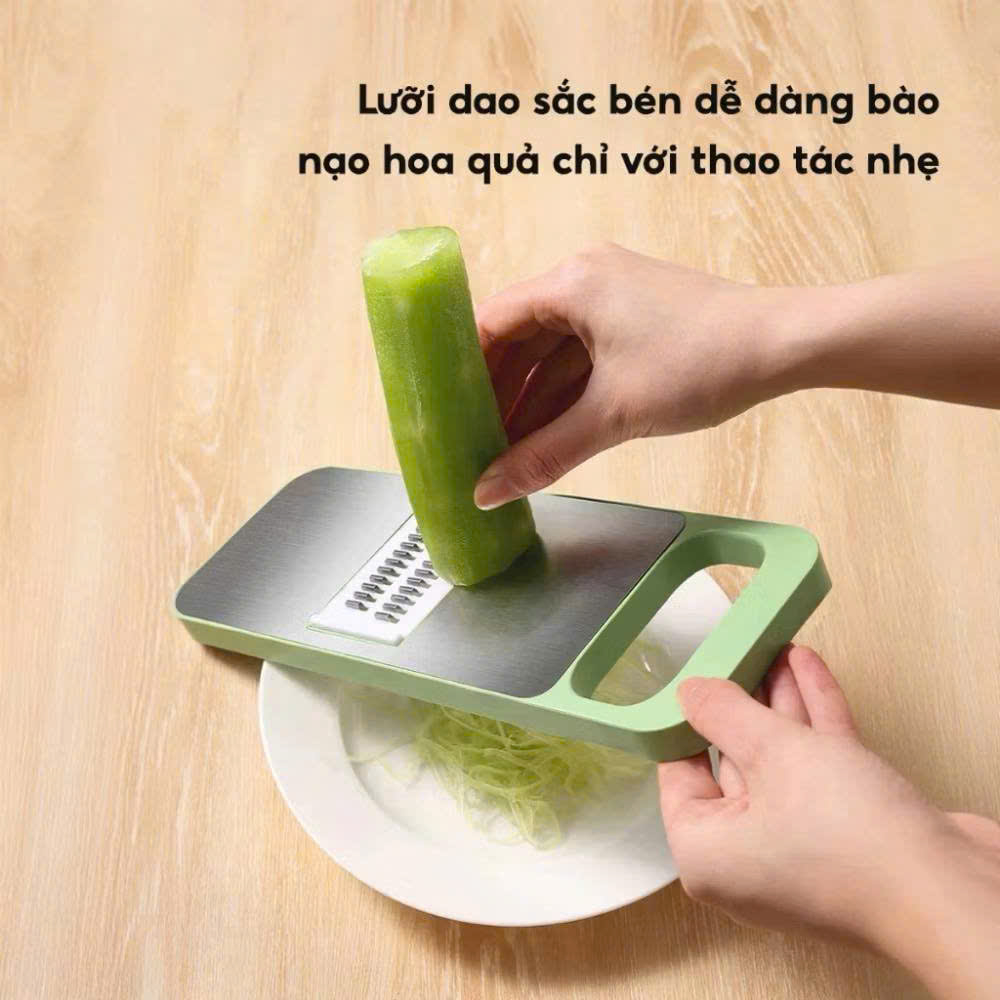Bộ nạo rau củ 5 món, lưỡi dao bén dễ sử dụng, đa năng nhiều lưỡi thay thế chất liệu inox